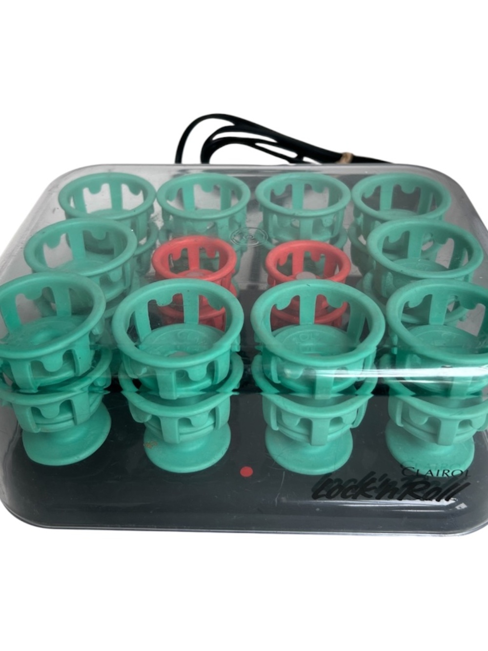 Clairol Lock N Roll Hot Hair Rollers Curlers Spoolies Model BT-1 Green Red